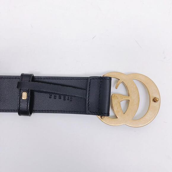 GUCCI GG pearl logo leather belt size 80 - Picture 7 of 9